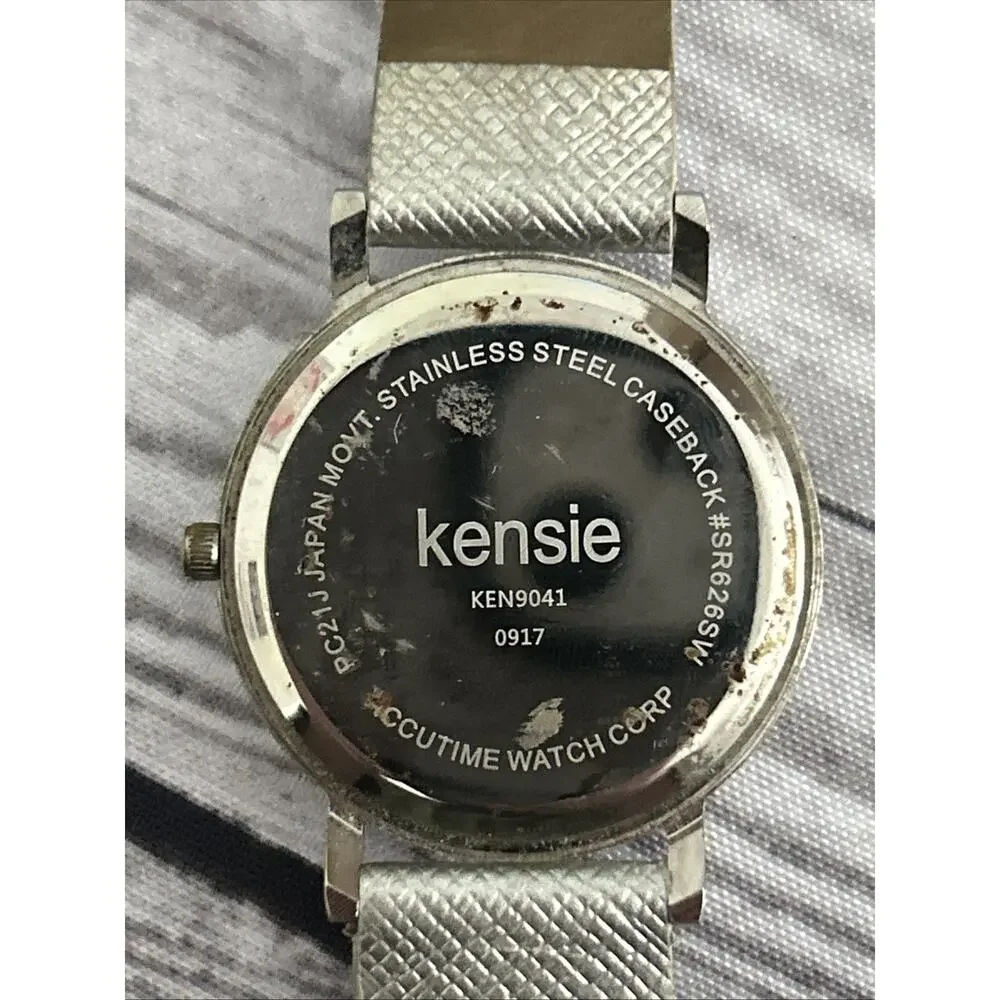 Kensie Silver Tone White Dial Women’s Quartz Watch